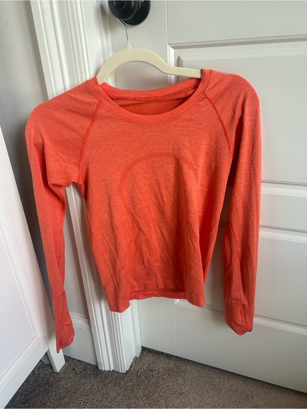 lululemon athletica Long Sleeve Tee — Coral/Orange